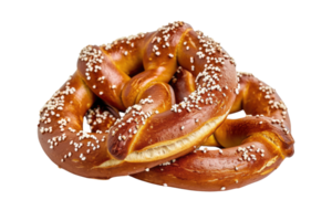 ai genererad utsökt pretzel med en saltade skorpa och en distinkt isolerat på transparent bakgrund png