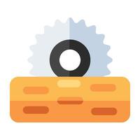 Editable design icon of circular saw vector