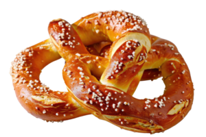 ai généré délicieux bretzel avec une salé croûte et une distinctif isolé sur transparent Contexte png