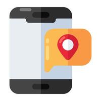 Premium design icon of mobile direction vector