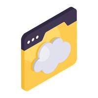 Modern design icon of cloud website vector