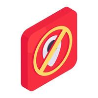 Perfect design icon of no route vector