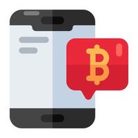 An icon design of bitcoin vector