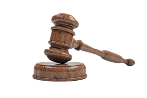 AI generated Gavel isolated isolated on transparent background png