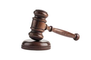 AI generated Gavel isolated isolated on transparent background png