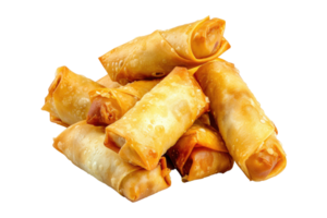 AI generated Chinese Traditional Spring Rolls on Transparent Background png