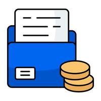 A unique design icon of financial folder vector