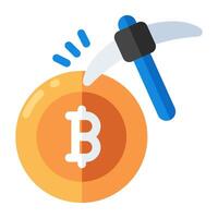 An icon design of bitcoin vector