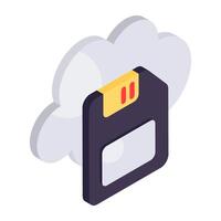 Vector design of cloud floppy