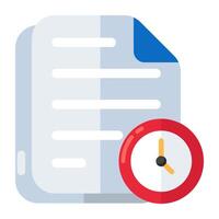 Editable design icon of file vector