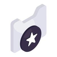 A unique design icon of favorite folder vector