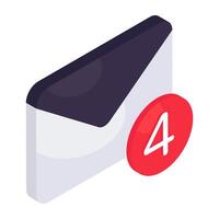 Modern design icon of unread mail vector