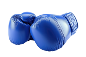 AI generated Blue boxing gloves isolated on transparent background png