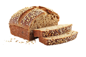 AI generated Multigrain bread isolated on transparent background png