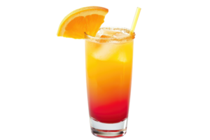 AI generated Tequila Sunrise, Cocktail Drink isolated on transparent background png