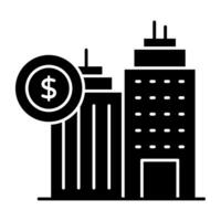 An icon design of financial building vector
