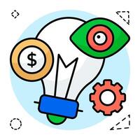 un icono de diseño editable de idea financiera vector