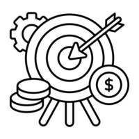 Trendy design icon of money target vector