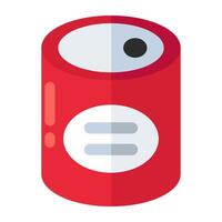 A colored design icon of can vector