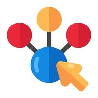 Chemical structure icon, vector design of topology