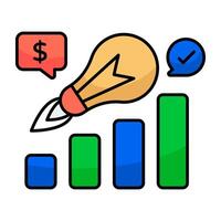 Premium download icon of financial analytics vector
