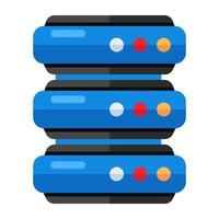 Premium download icon of server rack vector