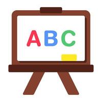 A creative design icon of abc learning vector