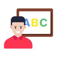 A creative design icon of abc learning vector