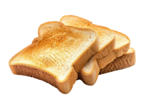 ai gegenereerd gesneden geroosterd brood brood geïsoleerd Aan transparant achtergrond png