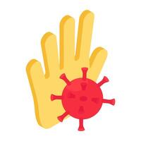 Premium download icon of infected hand vector