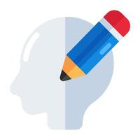 Trendy design icon of mind writing vector