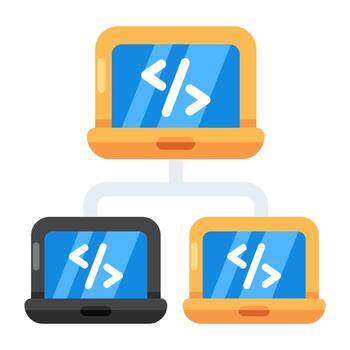 icono de diseño único de codificación web vector