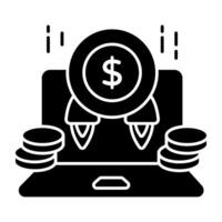 A premium download icon of flying money vector