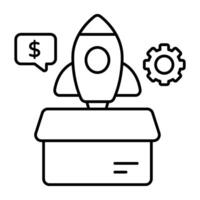 Conceptual design icon of launch box vector