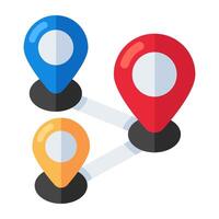 Modern design icon of online map vector