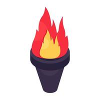 Perfect design icon of vintage torch vector