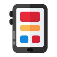 A unique design icon of mobile layout vector