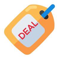 Unique design icon of deal tag vector