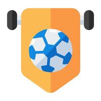 Football tag icon, editable vector