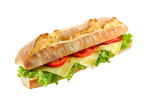 AI generated Sandwich Ciabatta diisolasi dengan latar belakang transparan png