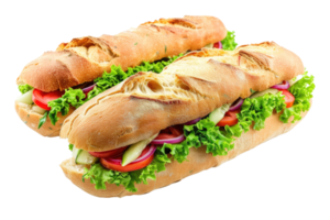 ai generato Sandwich Ciabatta diisolasi dengan latar belakang trasparente png