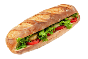 ai généré sandwich pain ciabatta diisolas dengan latar belakang transparent png