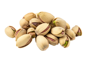 ai gerado pilha do pistachios dentro cartuchos isolado em transparente fundo png