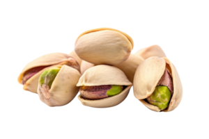 ai gerado pilha do pistachios dentro cartuchos isolado em transparente fundo png