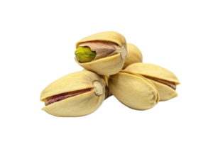 ai gerado pilha do pistachios dentro cartuchos isolado em transparente fundo png