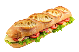 AI generated Sandwich Ciabatta diisolasi dengan latar belakang transparan png