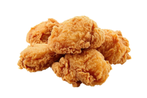 ai généré frit poulet sur transparent Contexte png