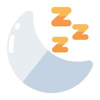 An icon design of nighttime vector