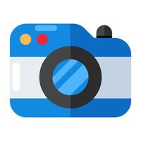 A flat icon design of camera vector