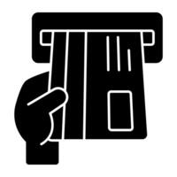 Perfect design icon of atm withdrawal vector